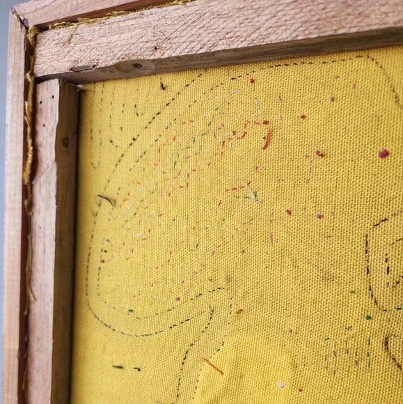 1970s Vintage Kuna Mola Folk Lore Framed Textile - Picture 7 of 8